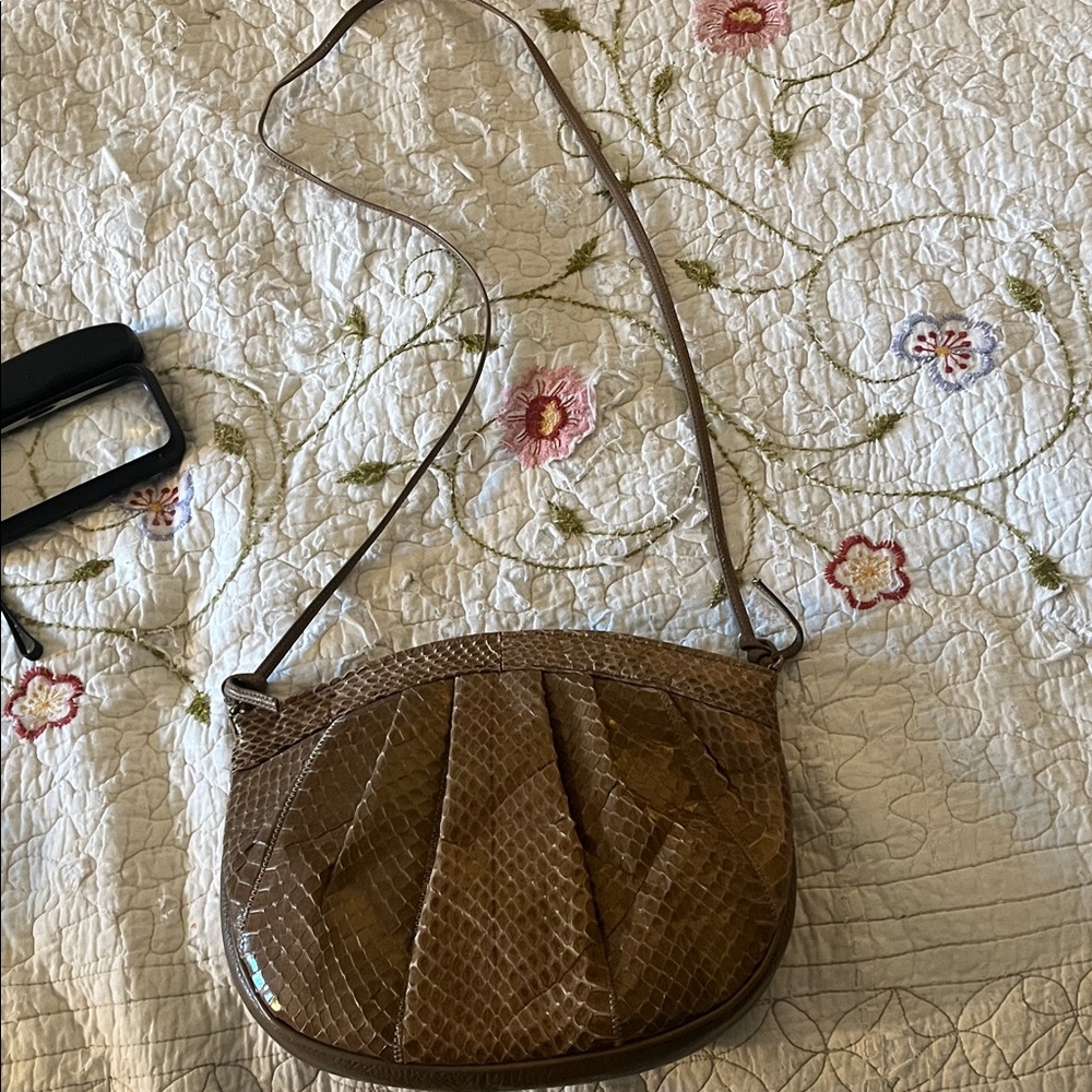 Vintage Palizzio Python Crossbody or Shoulder Bag Purse